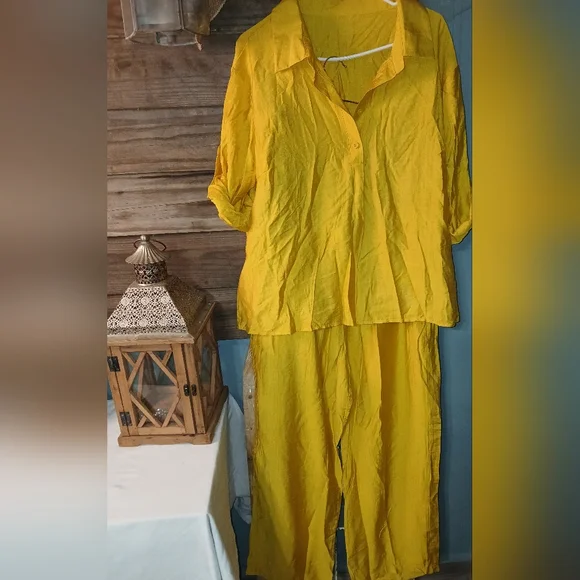 Bright Yellow Two-Piece Set - Picture 1 of 4